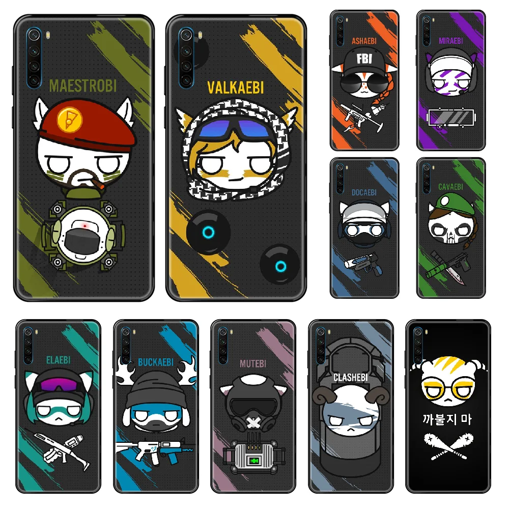Чехол для телефона Rainbow Six Siege Xiaomi Redmi Note S2 4 5 6 7 8 A S X Plus Pro черный 3D чехол красивый