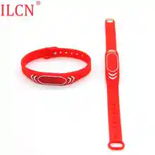 125 кГц ID RFID Регулируемый силикагель водонепроницаемый красный только для чтения EM4100 TK4100 браслет с контролем доступа брелок Быстрая 1 шт