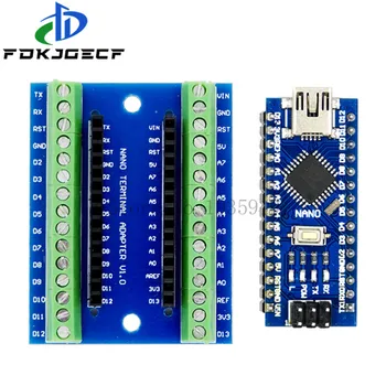 

NANO V3.0 Controller Terminal Adapter Expansion Board NANO IO Shield Simple Extension Plate For Arduino AVR ATMEGA328P