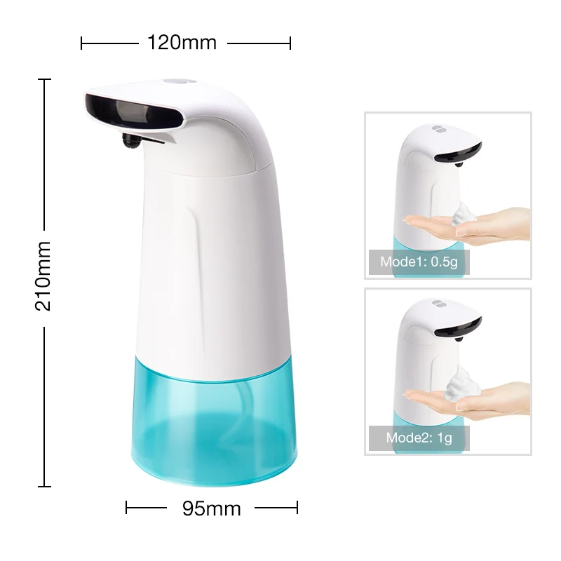 250ml Waterproof Foam Liquid Dispenser Automatic Soap Dispenser Sensor Touchless Hand Washer Soap Dispenser Pump