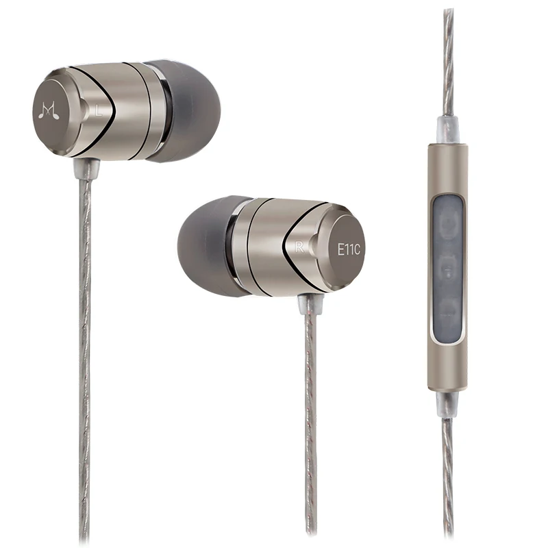 SoundMAGIC E11C наушники-вкладыши с микрофоном Универсальный пульт 3,5 мм разъем совместим с Apple и Android - Цвет: E11C Gray