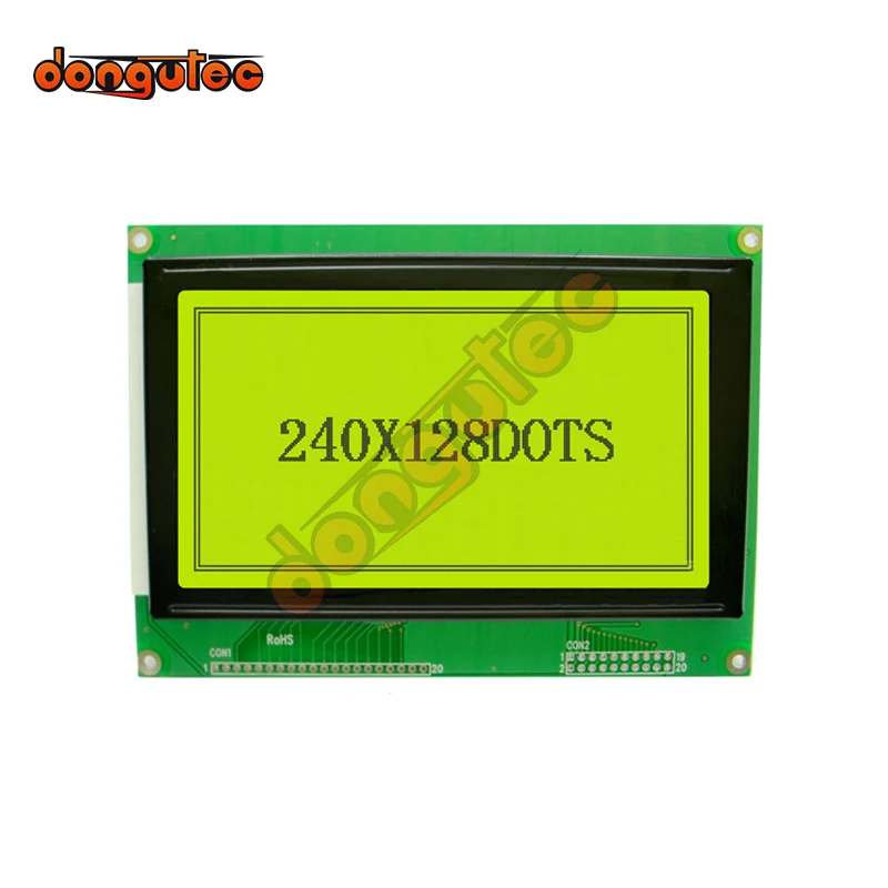 

5,1 дюймовый RA6963 5В 20PIN 240128 модуль ЖК-дисплея желто-зеленый 240*128 LCM графический экран 240x128 со светодиодной подсветкой