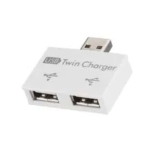 Мини usb-хаб на 2 порта зарядное устройство концентратор адаптер Горячая Мода USB разветвитель для телефона планшета компьютера
