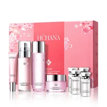 Cherry blossoms 9PCS Face Skin Care Products Sets Repairing Anti-aging Anti-wrinkle Moisturizing Whitening Face Tonic Face Cream