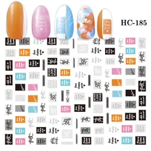  HNUIX The New 3D Nail Sticker English Letter stickers for nail Foil Love Heart Design Nails Accessories Fashion Manicure Sticker 