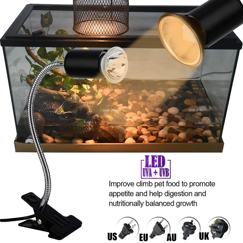 Reptile Supplies UVB/UVA Heating Light Holder Pet Ceremic Lamp Full Spectrum Turtle Basking D30 | Дом и сад