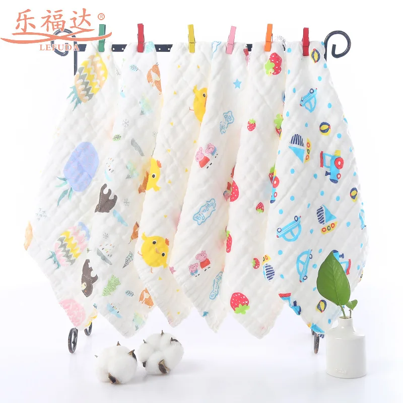 

Baby Bib Newborns 6-Layer Gauze Wipe Her Face jin bao bao Face Towel Pure Cotton Hand Towel Maternal And Child Supplies