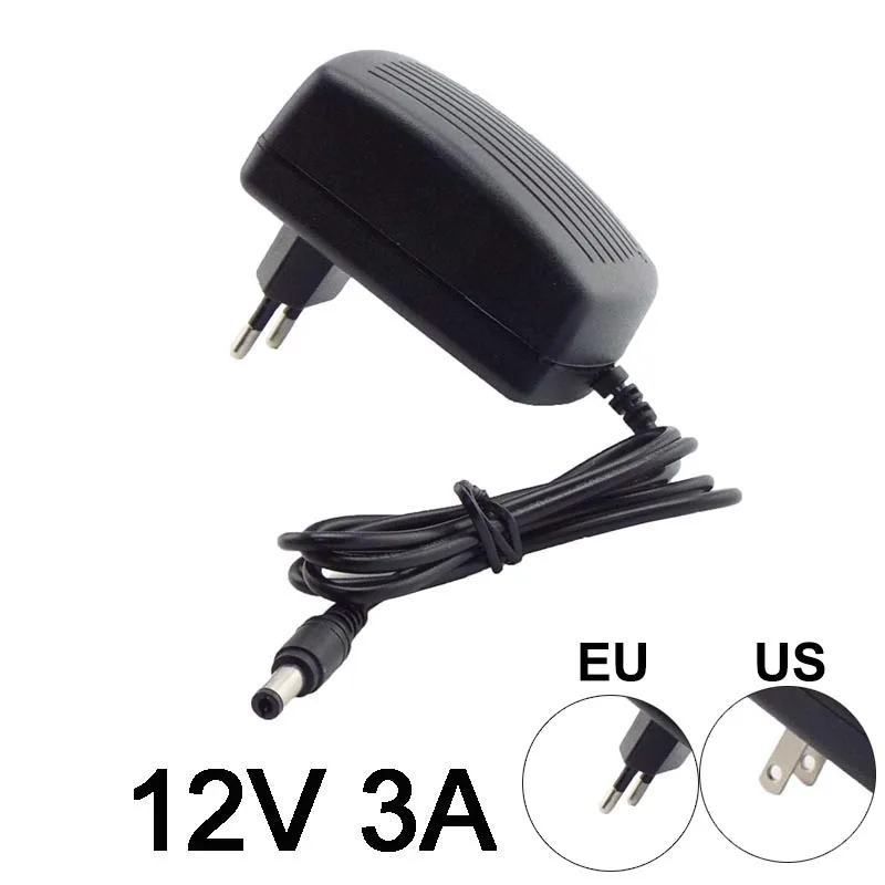 Universal AC to DC Power Adapter 5V-12V with Multiple Amp Options & US/EU Plug