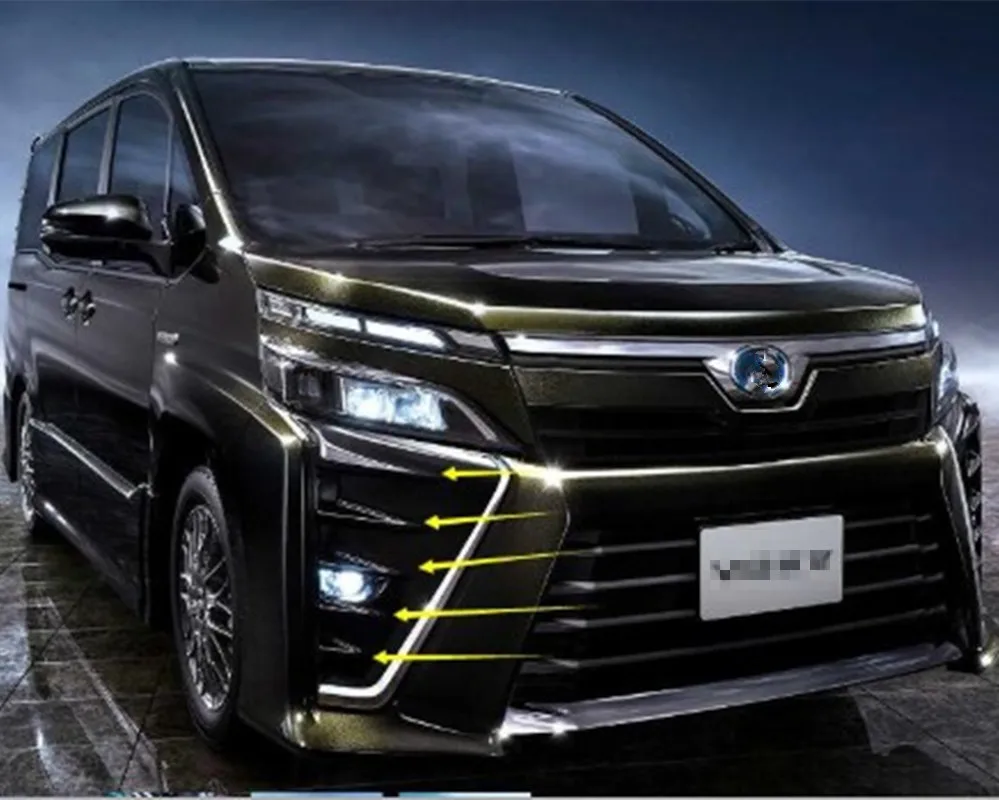 

Fit For Toyota Voxy MPV Car Front Foglight Lamp Grill Cover Trim Sticker ABS Car Styling Sticker