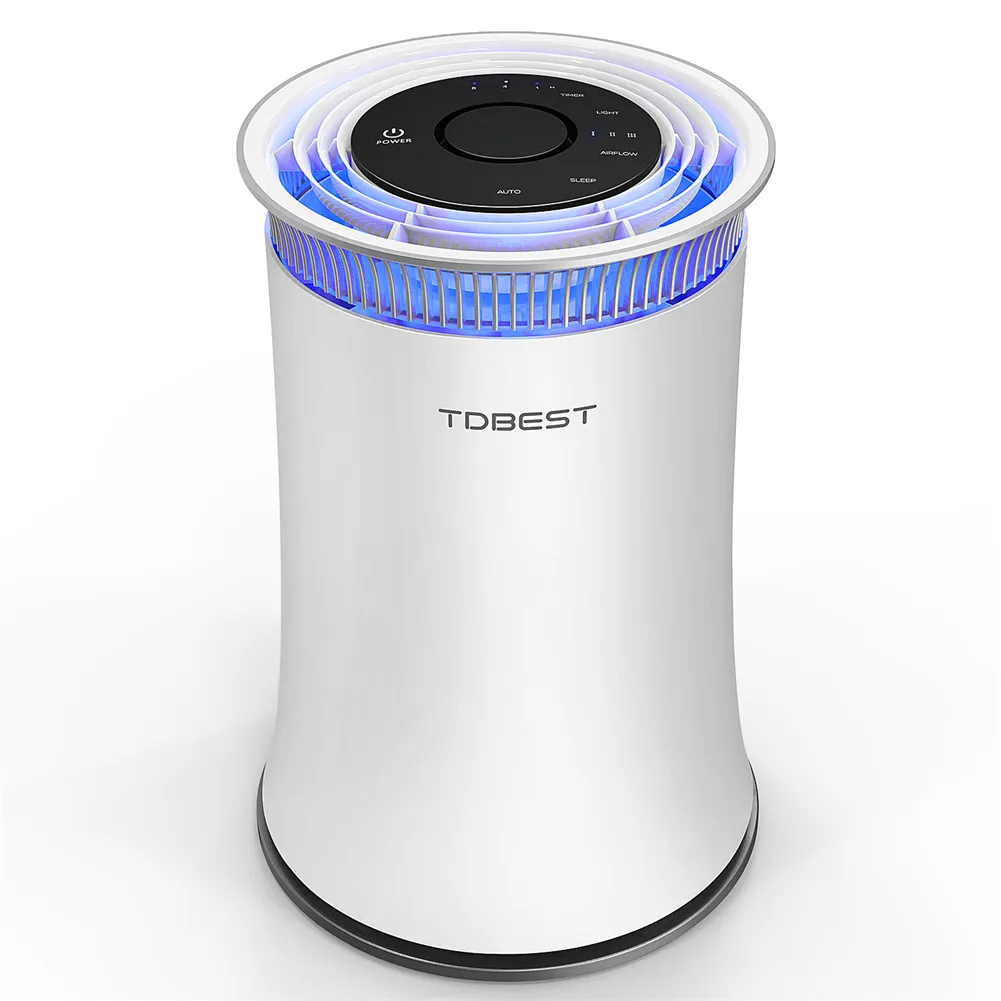

TDBEST Air Purifier Smoke Odor Dust Remove HEPA Filter Air Cleaner (US)