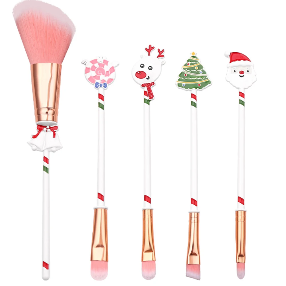 Newest-5pcs-Christmas-Makeup-Brushes-Set-Foundation-Blending-Power-Eyeshadow-Eyebrow-Eyeliner-Brush-Cosmetic-Brushes-Tool (1)