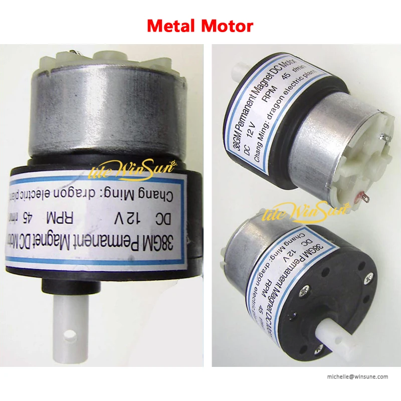 New Stage Disco Bubble Machine Motor dc12V RPM 45rmin Mini Motor Double Wheel Foam Machine Motor