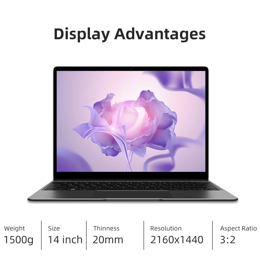 CHUWI GemiBook Pro 14 inch 2K Screen Laptop 16GB