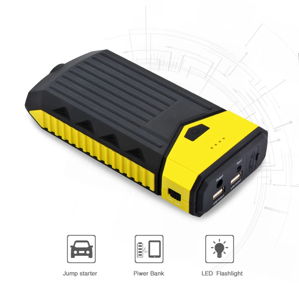Автомобильное пусковое устройство Powerbank с быстрой зарядкой портативный с быстрой зарядкой до 6 л газовый двигатель или 3 л дизельный двигатель