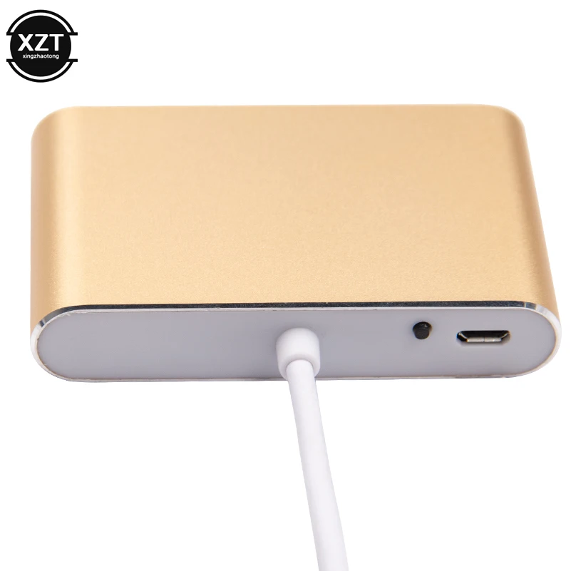 4 In1 Digital Audio Video HDTV Converter Lighting to HDMI-Compatible VGA AV Adapter for I Phone Xs X XR 8 7 to TV USB Cable vga cable adapter,vga to av converter,vga to hdtv adapter
