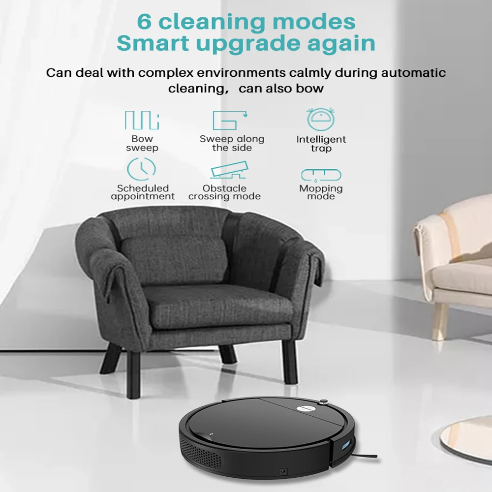 US $98.70 Robot Vacuum Cleaner Map NavigationWiFi App3000Pa SuctionSmart MemoryElectric WaterTankWet MoppingDisinfect