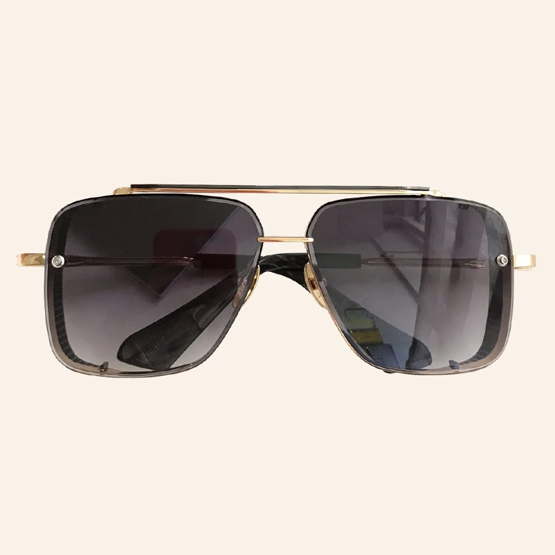 Высококачественные Квадратные Солнцезащитные очки, мужские солнцезащитные очки с большой зеркальной оправой, брендовые солнцезащитные очки UV400