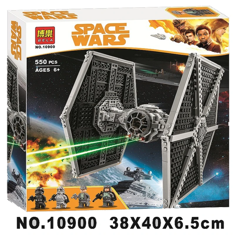 Baratos 10900 Series Star Wars Imperial TIE Fighter bloques de construcción icónico ataque artesanal Compatible con Legoinglys juguetes para niños