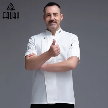 

High Quality Unisex Kitchen Chef Restaurant Uniform Shirt Breathable Chef Jacket Cook Work Clothes Food Serive Catering Workwear