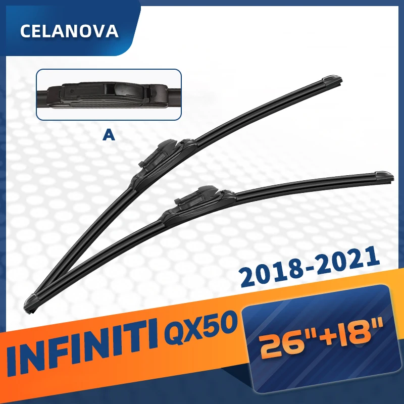 Щетка стеклоочистителя CELANOVA для INFINITI QX50 2018-2021 26 дюймов + 18 бескаркасные резиновые