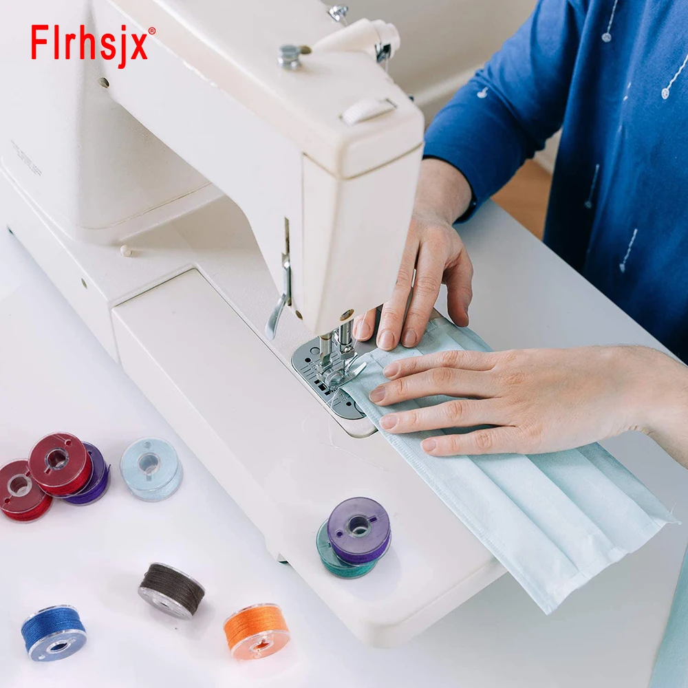 FLRHSJX 5/30pcs 여러 가지 빛깔의 바느질 스레드 보빈 재봉틀 스풀 재봉틀 용품에 대 한 스레드와 플라스틱 보빈