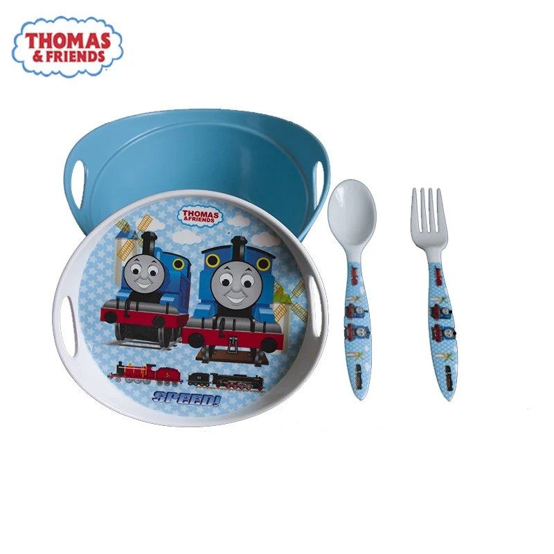 

Thomas Children tableware Combination packages with lid large bowl children cartoon bowl fork spoon set instant noodle bowl set