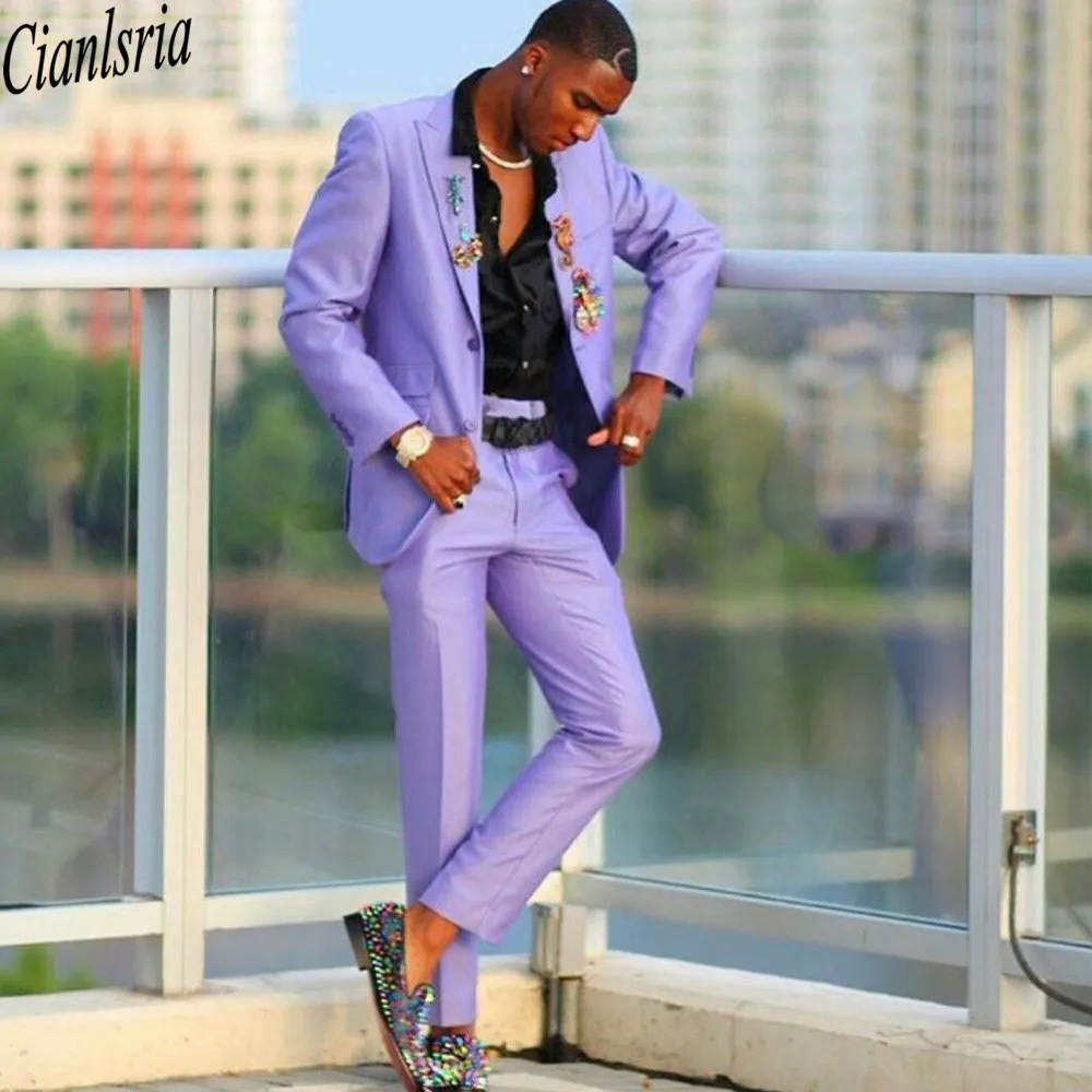 Wisteria 2 Pieces Men Suits Notched 
