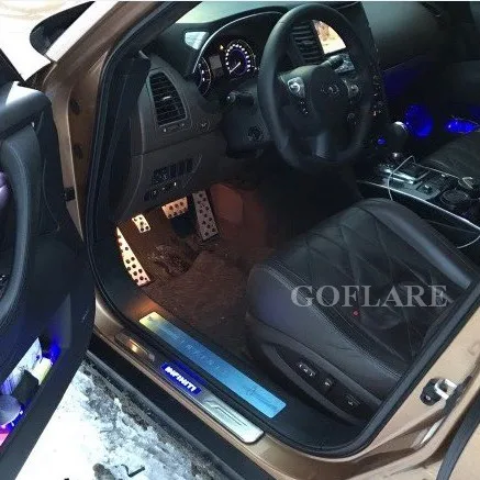 Авто Светодиодная защита порога автомобильной двери для Infiniti S51 FX30 FX35 FX37 FX50 QX70 2009