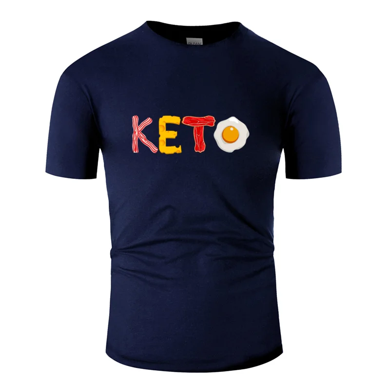 Men-Navy Blue На заказ Кето диета кетоза графическая для низкого карбюратора с высоким содержанием жира футболка для мужчин и женщин унисекс винтажная Мужская футболка хлопок футболка с круглым вырезом - Цвет: Men-Navy Blue