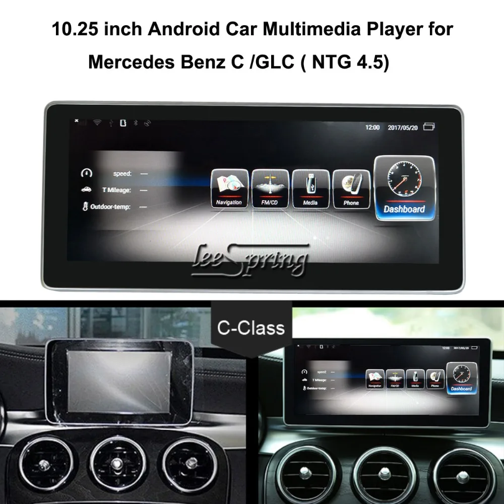 10 25 дюймовый автомобильный мультимедийный плеер для Mercedes Benz C W205/GLC X253 Class 2015 2018