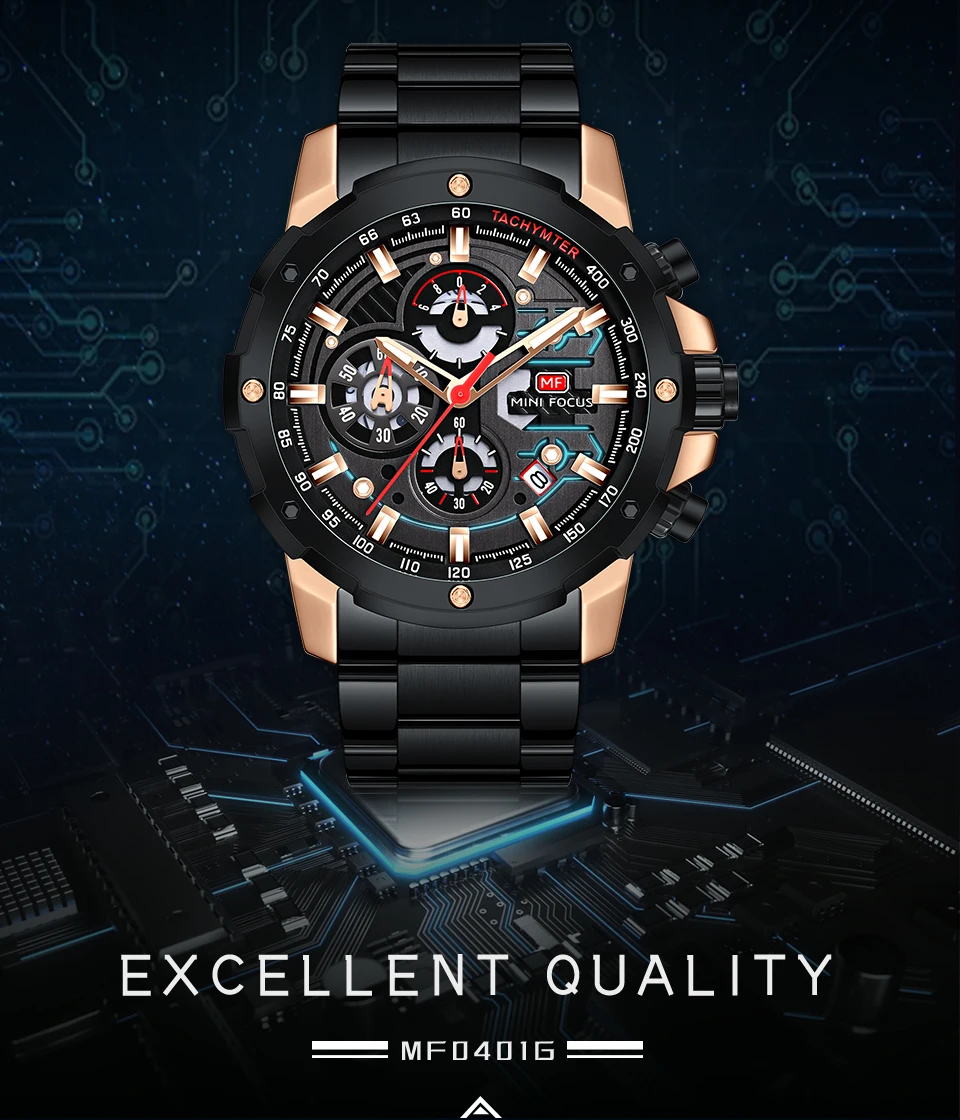 MINI FOCUS Quarzuhr für Herren, wasserdicht_voghion.com