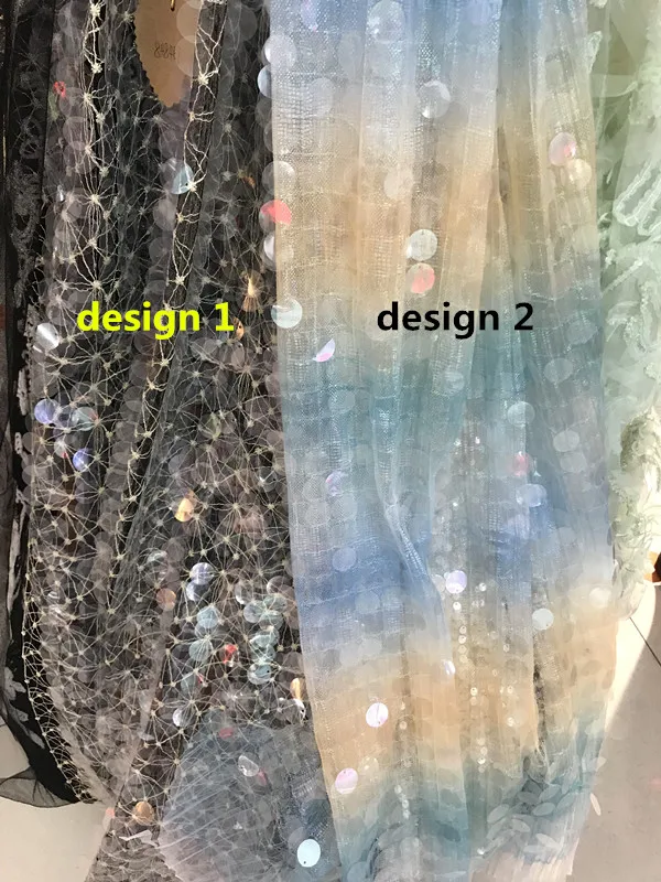 

Sparkly sequins Lace fabric JIANXI.C-98924 with Embroidery Tulle Mesh French Net Lace Fabric