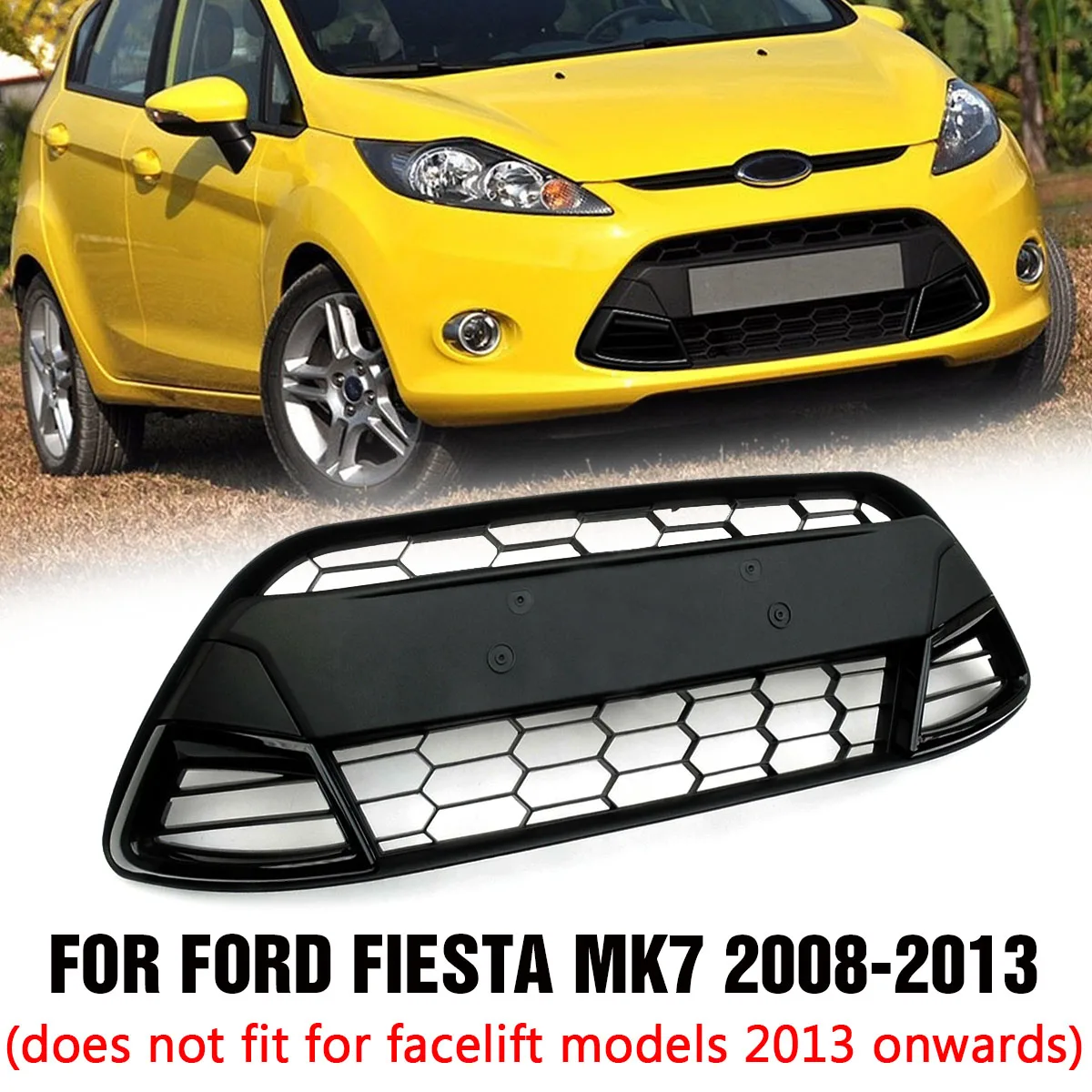 Vehicle FORD FIESTA MK7 BLACK ZETEC S MESH FRONT BUMPER LOWER