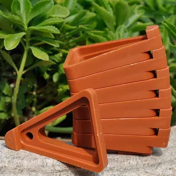 

12pcs Plant Pot Feet Supports Indoor Outdoor Display Invisible Risers Stand Triangle Practical Bonsai Toes Lifters Garden Flower