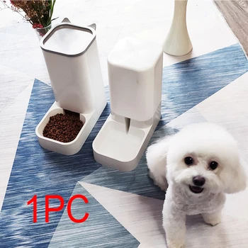 

Container Food Dispenser Dogs Cats Portable Large Capacity Home Water Station Pet Automatic Feeder Small Animals PP Detachable