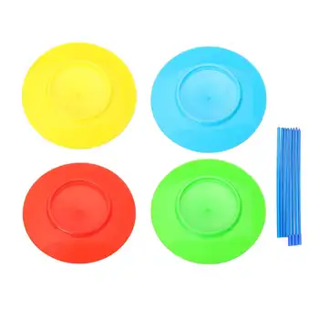

4pcs/Set 25cm Spinning Acrobatics Plates Circus Turntable Juggling Props Stage Performance Tools Kids Game Toys Balance Discs