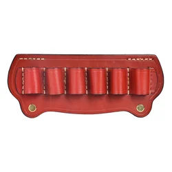 Tactical Hunting Cowhide Leather Ammo Bullet Holster Shot Gun Shell Holder Cartridge Magazine Pouch Fit 2 Inch Wide Belt