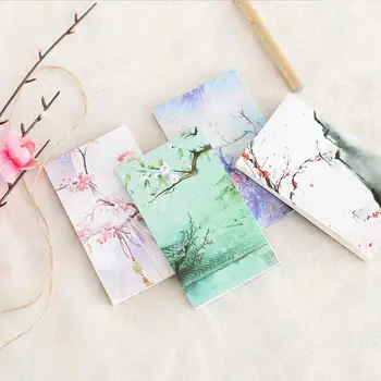

60sheets/this Chinese Style Memo Pad Stationery Daily Notepad Office School Message Beautiful Paper Scene Notebook List E1T8