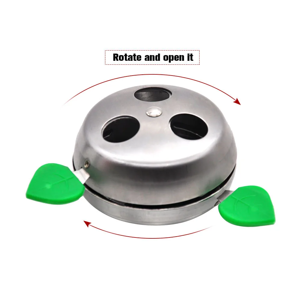 Metal Material Charcoal Stove Green leaf shape handle Accessories Windproof Tobacoo Hookah Shisha Charcoal Holder