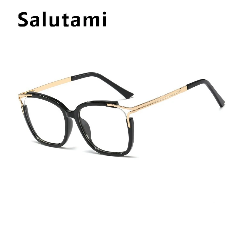 Hollow Out TR90 Frame Clear Lens Glasses Frame For Women Vintage Square Cat Eye Eyeglasses Female Myopia Shades Transparent Red