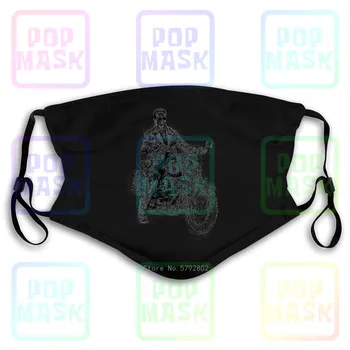 

Dust Mask with Filter Terminate Arnold Sketch Retro Film Drawing Arnie Motorcycle Washable Reusable Mask