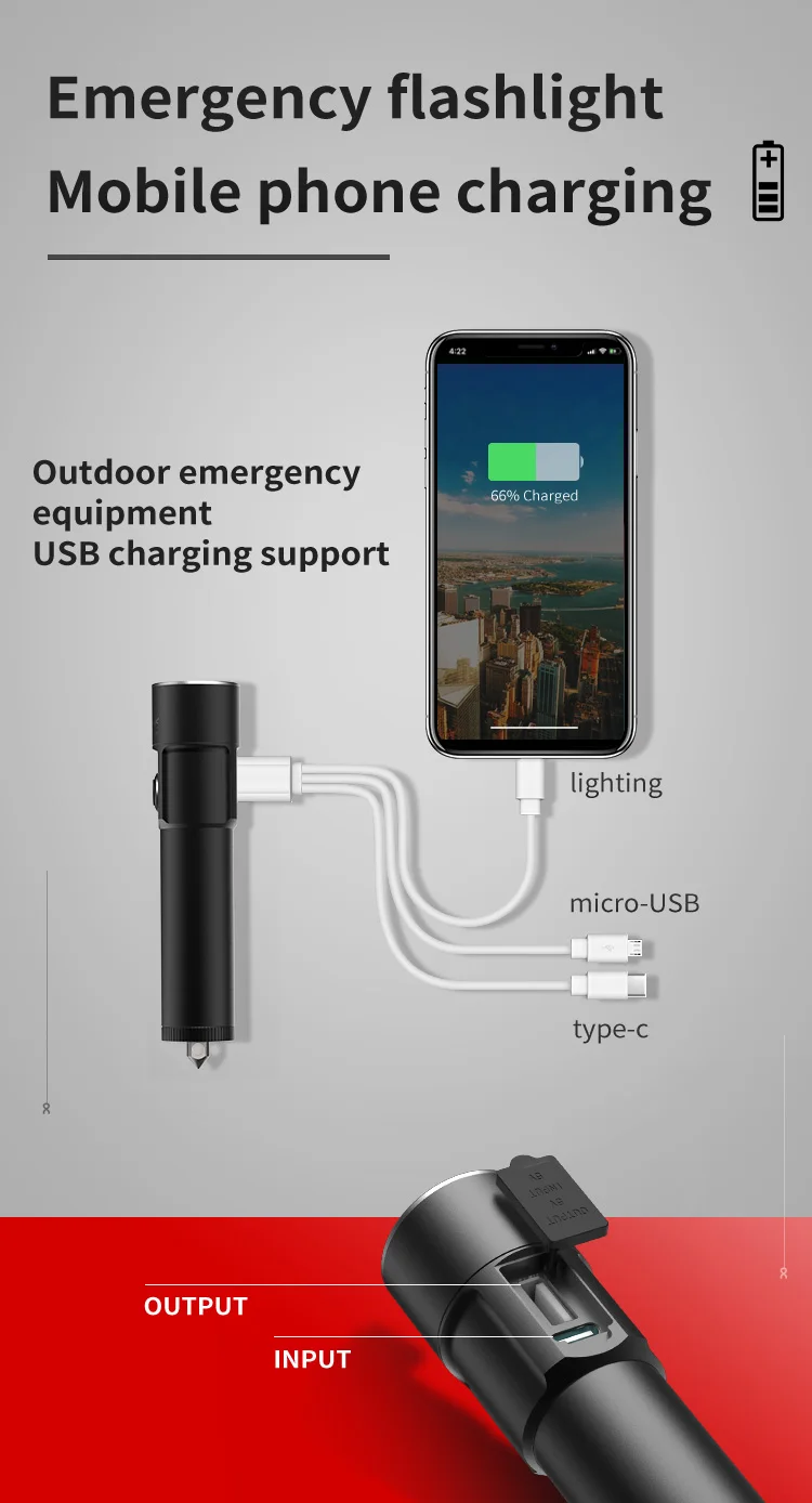Lanterna de Trabalho Impermeável para Acampar Edc de Bolso Foxhawk Lumens Lanterna Modo 5 Recarregável Caminhadas Emergência 1000 9 lanterna de trabalho, 5 modos, recarregável, à