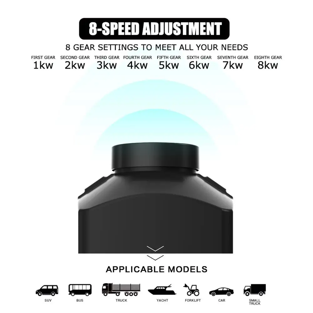 12 в 1-8 кВт автомобильный обогреватель lcd Дизельный подогреватель воздуха стояночный обогреватель глушитель 15л бак планарный автомобиль грузовики лодка, дом на колесах с дистанционным управлением