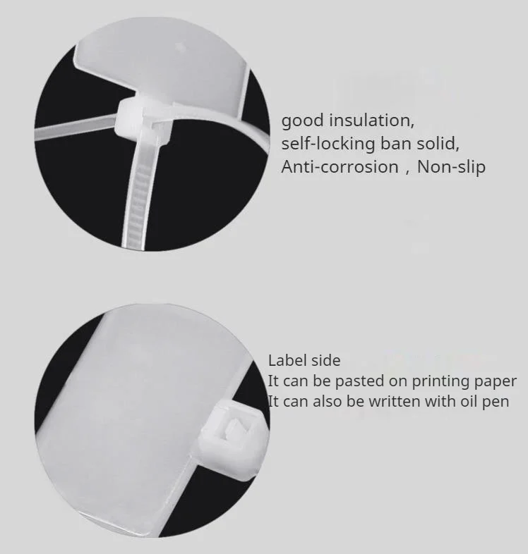 Description Picture 4 of item100Pcs Zip Ties Write Wire Power Cable Label Mark Tag Nylon Self-Locking Tie Network Cable Marker Cord Wire Strap Zip
