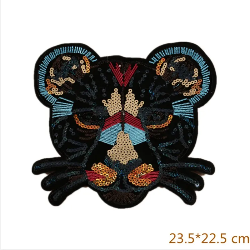 

Beaded Patch Embroidered Cloth Patch Large Leopard