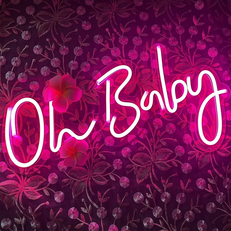 Неоновая вывеска Oh Baby с USB декор для детской комнаты вечерние ничное украшение