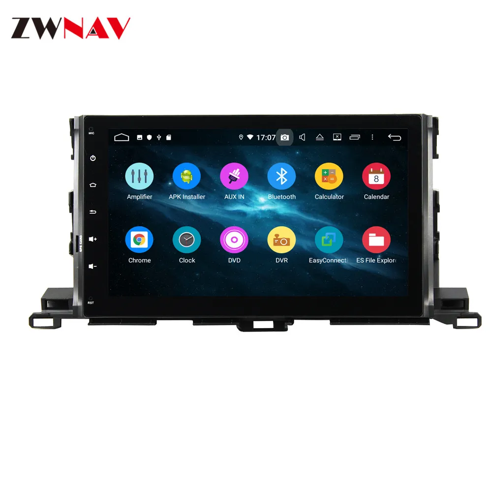 Android 9.0 PX5PX6 Car GPS navigation DVD player For Toyota Highlander- Auto Radio Multimedia player Recorder head unit