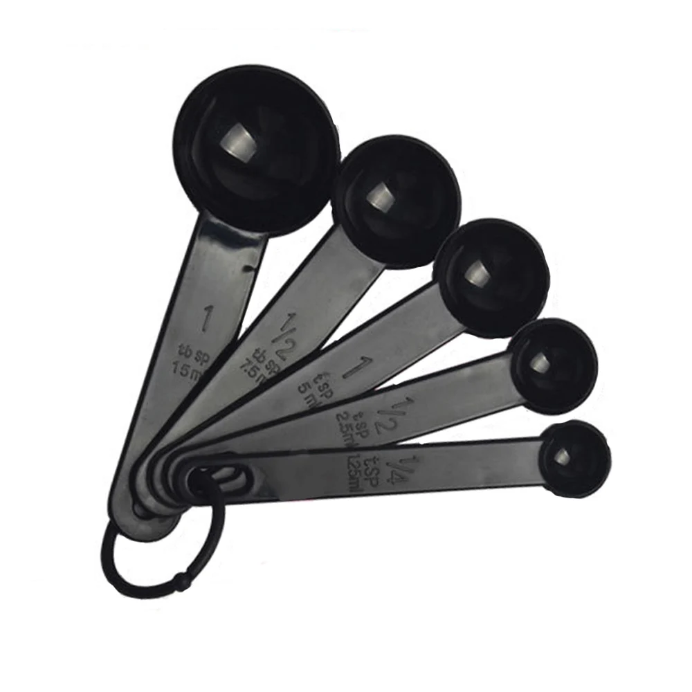 

5pcs/Set Measuring Spoon For Baking Coffee Tea Measure Tool Silicone Sugar Cake Baking Spoon with Scale Kitchen Tools