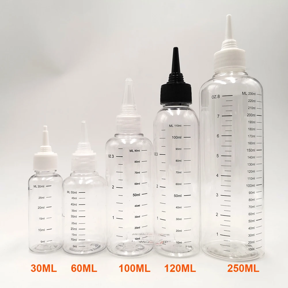 

3pcs/Pack 30ml 60ML 100ml 120ml 250ML Capacity E-liquid Bottle Dropper Bottle with Scale E Juice Refill Bottles