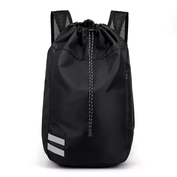 

Fitness Bag Trendy Male Drawstring Bag Beam Pocket Shoulder Bag Sports Tube Bag Training Basketball Bag Travel Backpack Female
